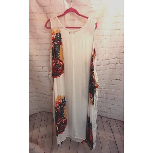 Kaktus Dress  Maxi with Pockets and Gathered Sides 2XL - Picture 2 of 8